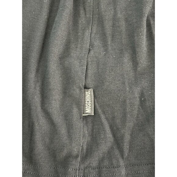 Moschino Jeans Uomo Mens Black Long Sleeve Pullover With Epaulettes & Front Pock - Picture 4 of 7